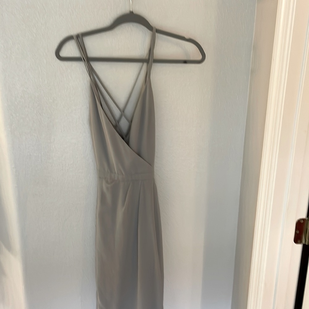 Silver grey maxi dress